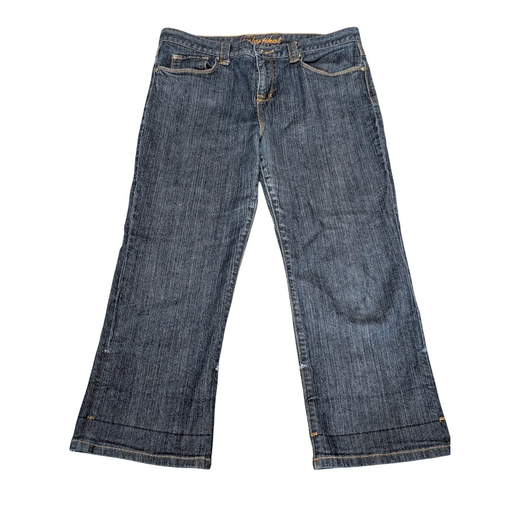 Baby Phat Capri Jeans Womens 13 Blue Dark Wash Y2K Cropped Denim Stretch Pants